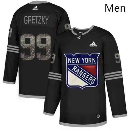 Mens Adidas New York Rangers 99 Wayne Gretzky Black Authentic Classic Stitched NHL Jersey